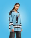 Woman Wearing Ice Hockey Jersey Mockup