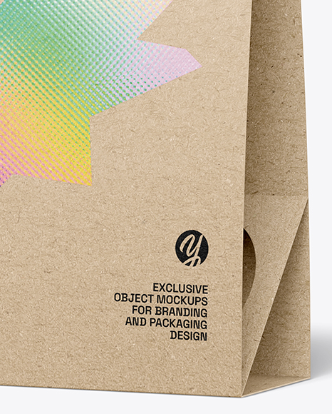 Kraft Paper Bottle Carrier Mockup