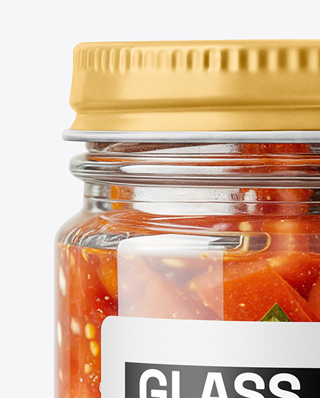 Jar with Tomato Bruschetta Mockup