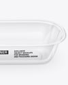Clear Plastic Food Container in Paper Sleeve Mockup