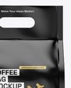 Metallic Coffee Bag Mockup – Front and Side View