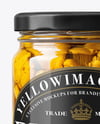 Clear Glass Jar with Chanterelles Mushrooms Mockup