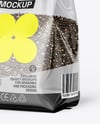 Transparent Package with Chia Seeds Mockup