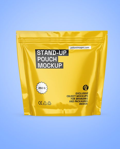Glossy Stand-up Pouch Mockup