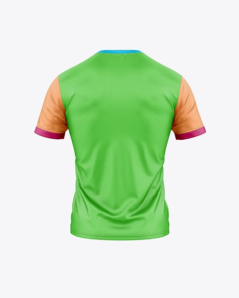 V-Neck Rugby Jersey Mockup - Back View