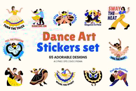 Dance Stickers Art Set