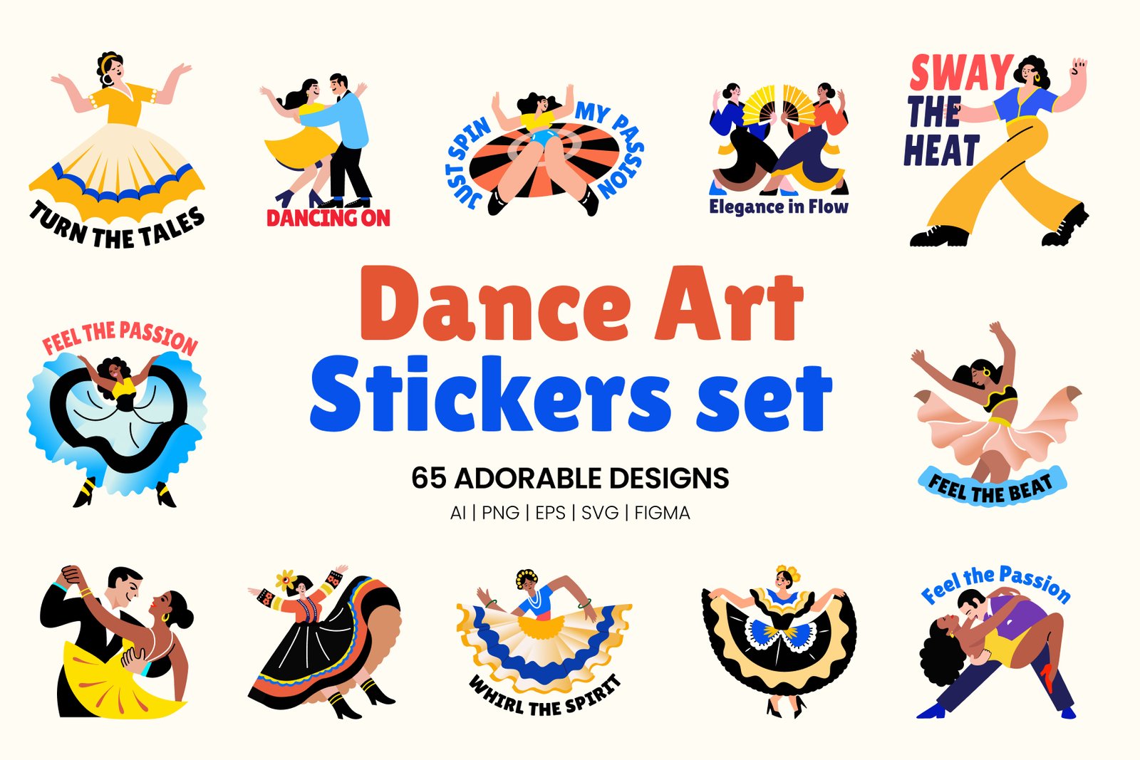 Dance Stickers Art Set