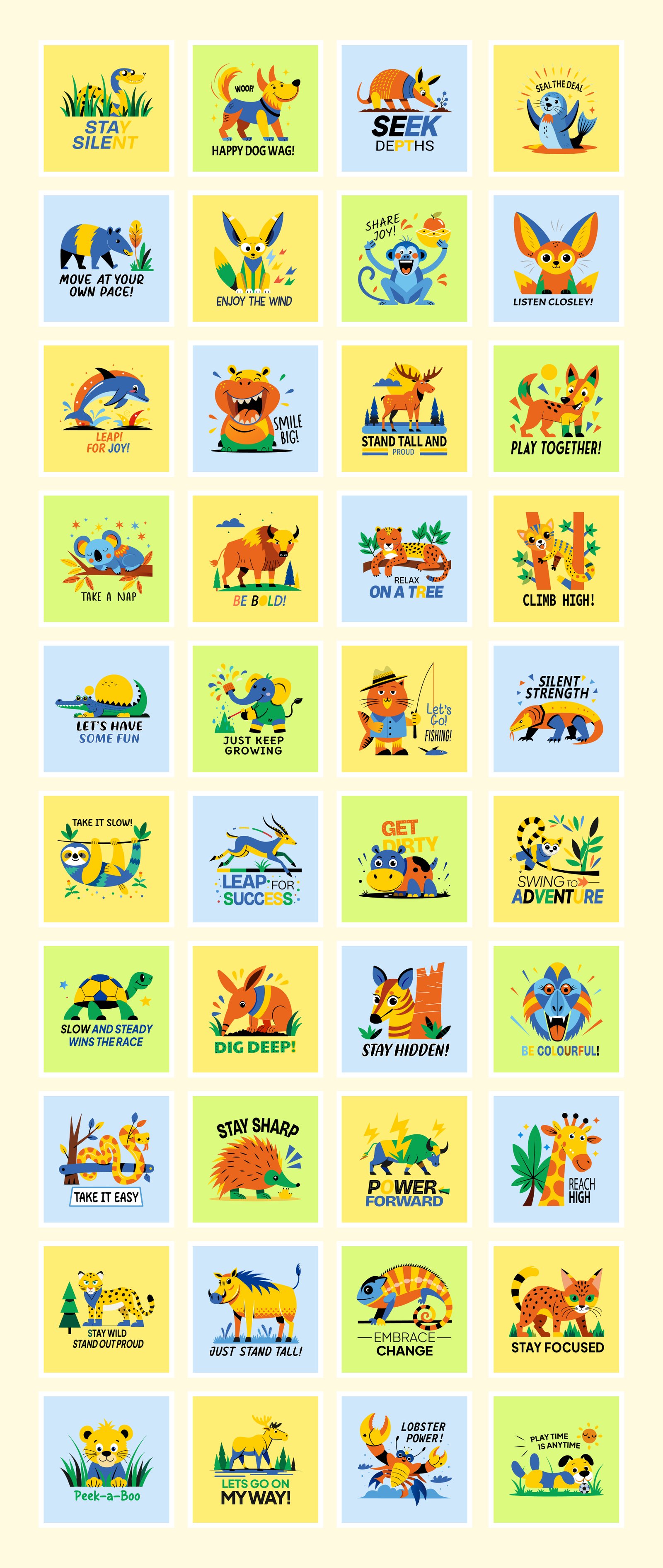 Cute Safari Animal Stickers