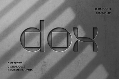 Debossed Concrete Wall Logo Mockup - Add-Ons