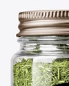 Plastic Jar with Dill Weed Spice Mockup