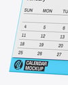 12 Months Desk Tent Calendar Mockup – Half Side View