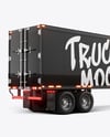 Truck Semi Trailer Mockup - Back Half Side View