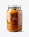Glass Jar with Tomato Chutney Mockup