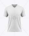 V-Neck Heather T-Shirt Mockup - Front View