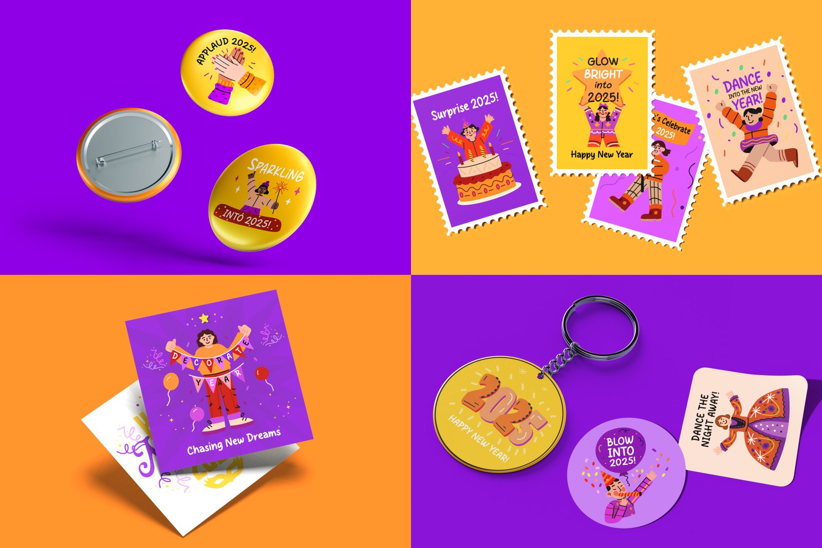 New Year Stickers Collection