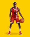 Black Man Wearing Full Basketball Kit Mockup