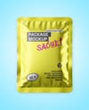 Glossy Metallic Sachet Mockup