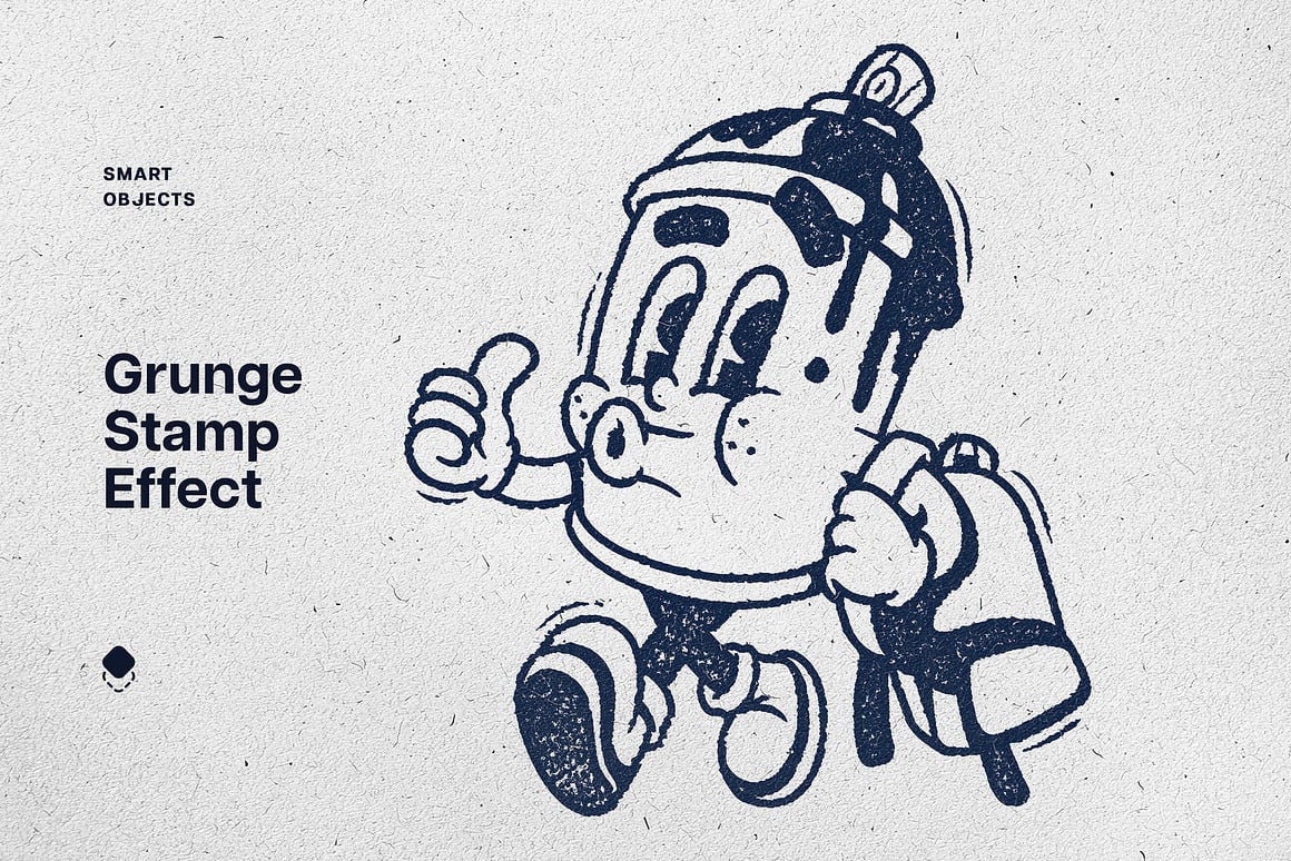 Grunge Stamp Text &amp; Logo Effect