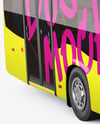 City Bus Mockup - Front Half Side View