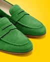 Pair of Suede Loafers Mockup