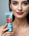 Woman Holding Matte Cosmetic Tube in a Hand Mockup