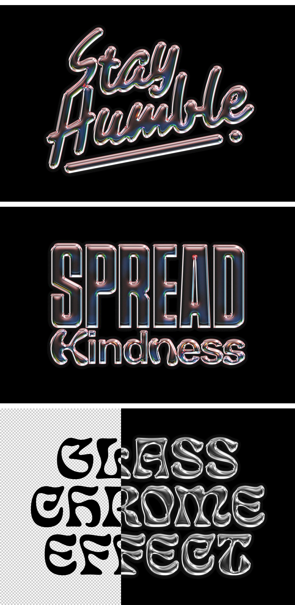 Glass Chrome Effect