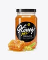 Glass Jar with Linden Honey Mockup