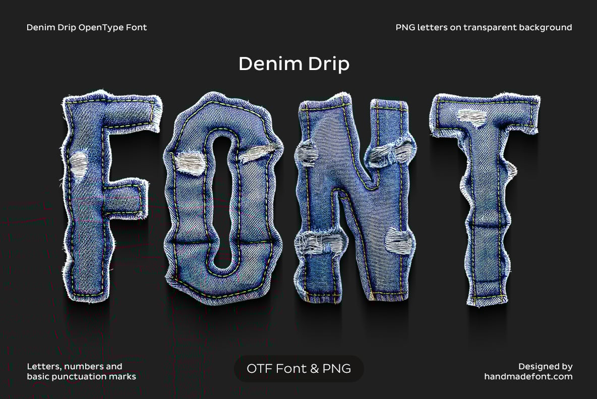 Denim Drip Font