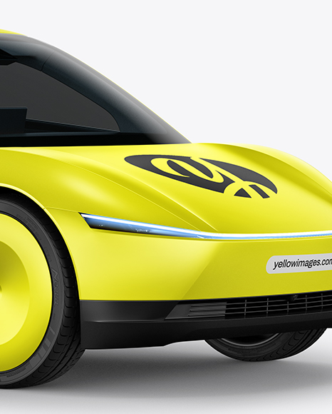 Electric RoboCab Mockup - Half Side View