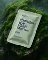 Hydrogel Eye Patch Sachet on Wet Moss Mockup