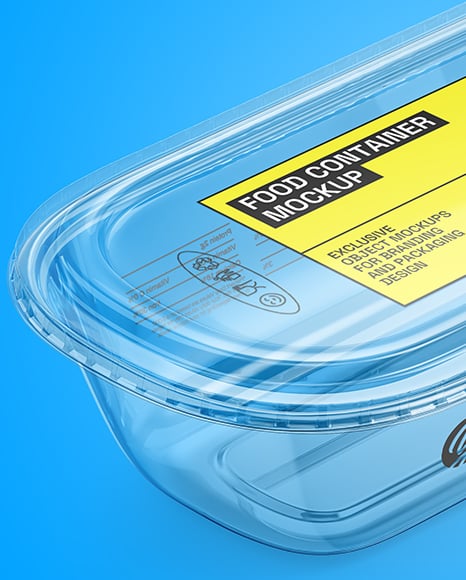 Clear Plastic Food Container Mockup