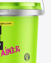 Matte Metallic Plastic Bucket Mockup