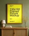 Framed Poster in a Living Room Mockup