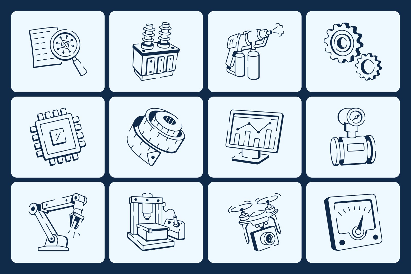 Engineering Doodle Icon Set