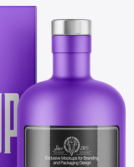 Ceramic Bottle with Box Mockup