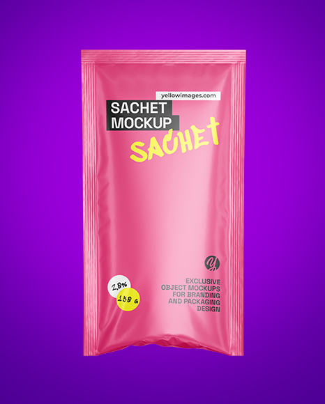 Matte Sachet Mockup