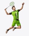 Man Wearing Badminton Uniform Mockup