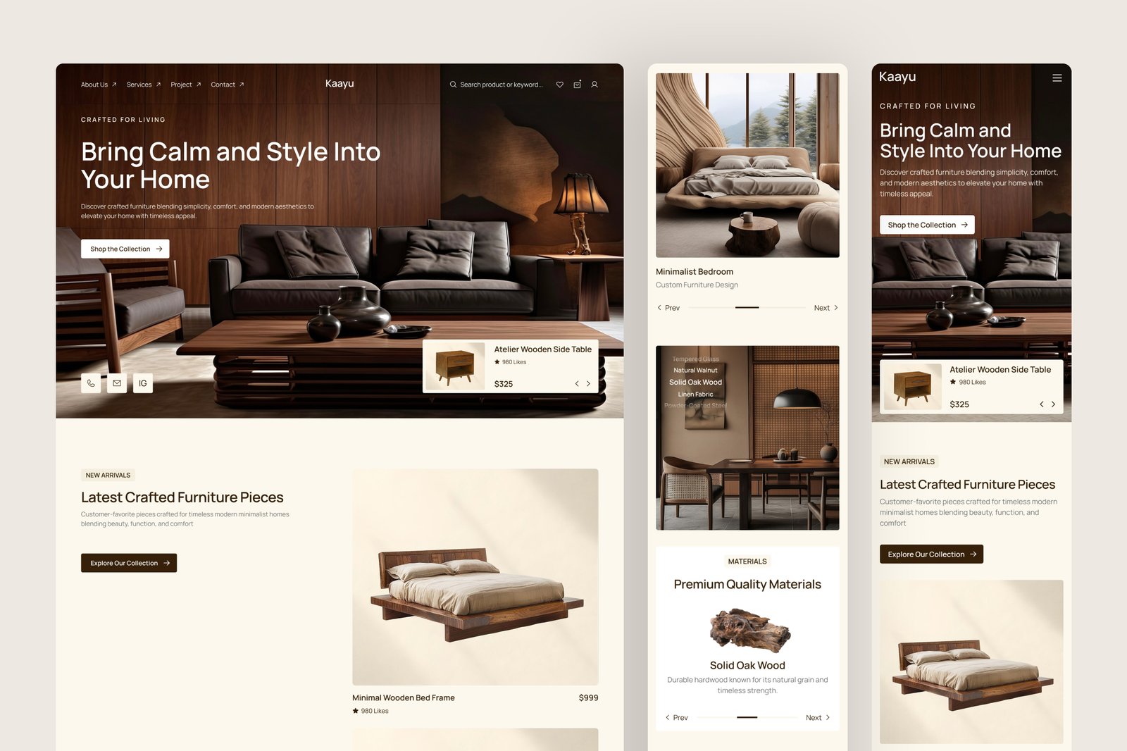 Kaayu - Furniture Website UI Figma Template