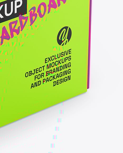 Paper Box with Plastic Handle Mockup