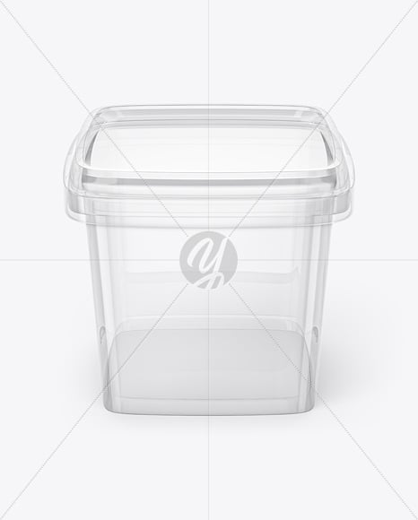 Clear Plastic Food Container Mockup