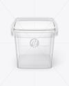 Clear Plastic Food Container Mockup