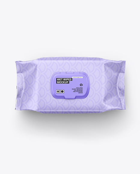 Matte Wet Wipes Pack Mockup