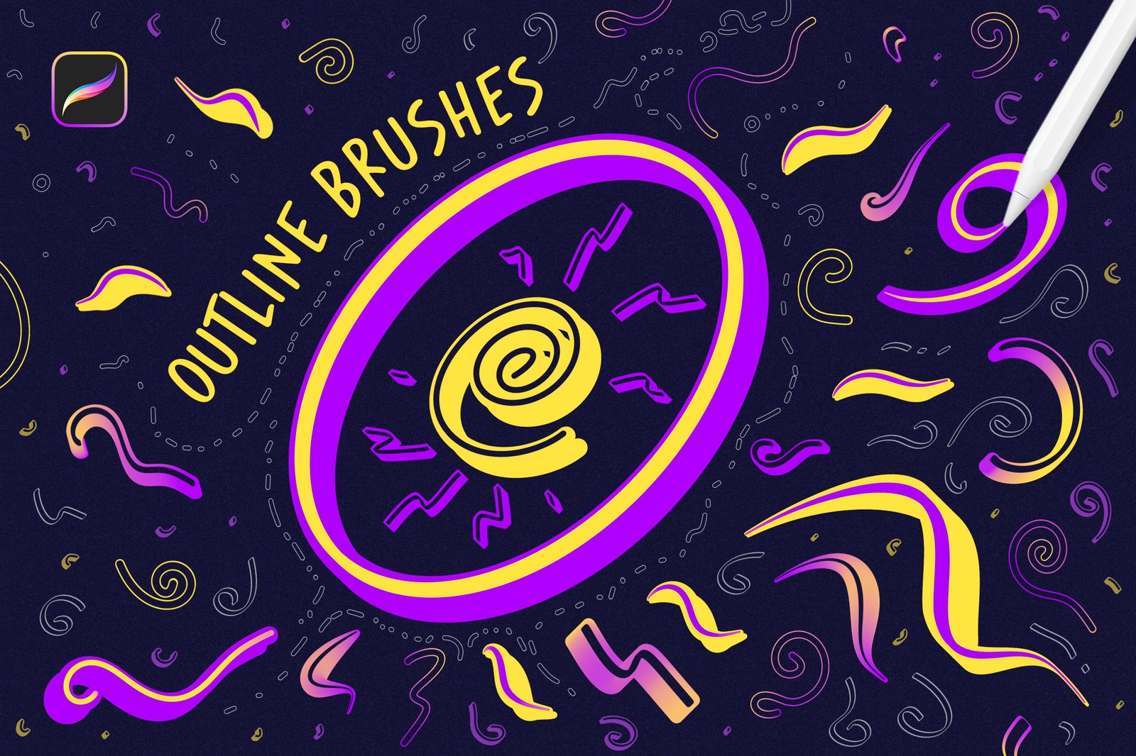 Outline Procreate Brushes