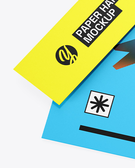 Paper Hang Tag Mockup – Top View