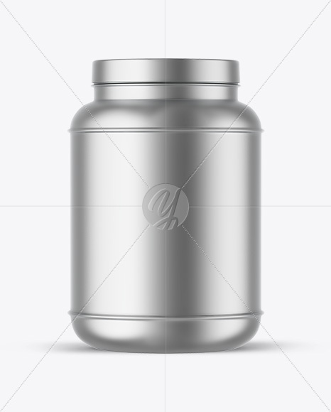 Matte Metallic Protein Jar Mockup