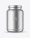 Matte Metallic Protein Jar Mockup