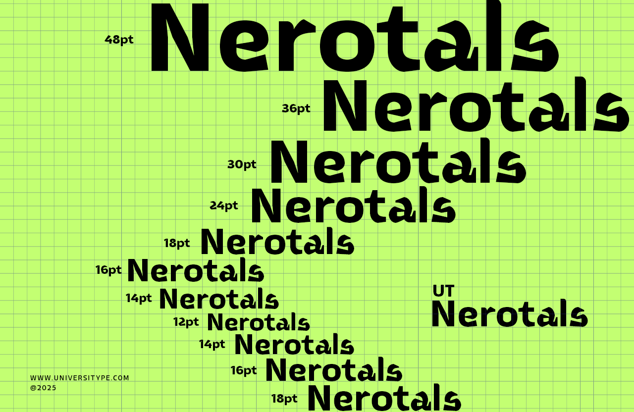 UT Nerotals – A Typeface Inspired by Contemporary Sculpture