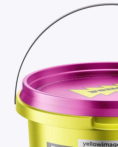 Matte Metallic Bucket Mockup
