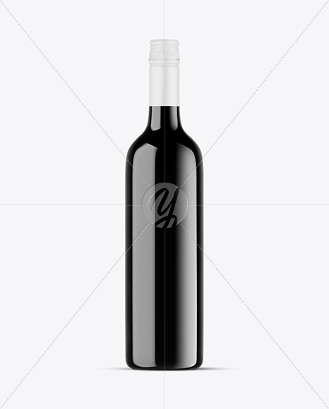 Dark Glass Wine Bottle Mockup