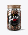 Plastic Jar with Whole Cloves Mockup